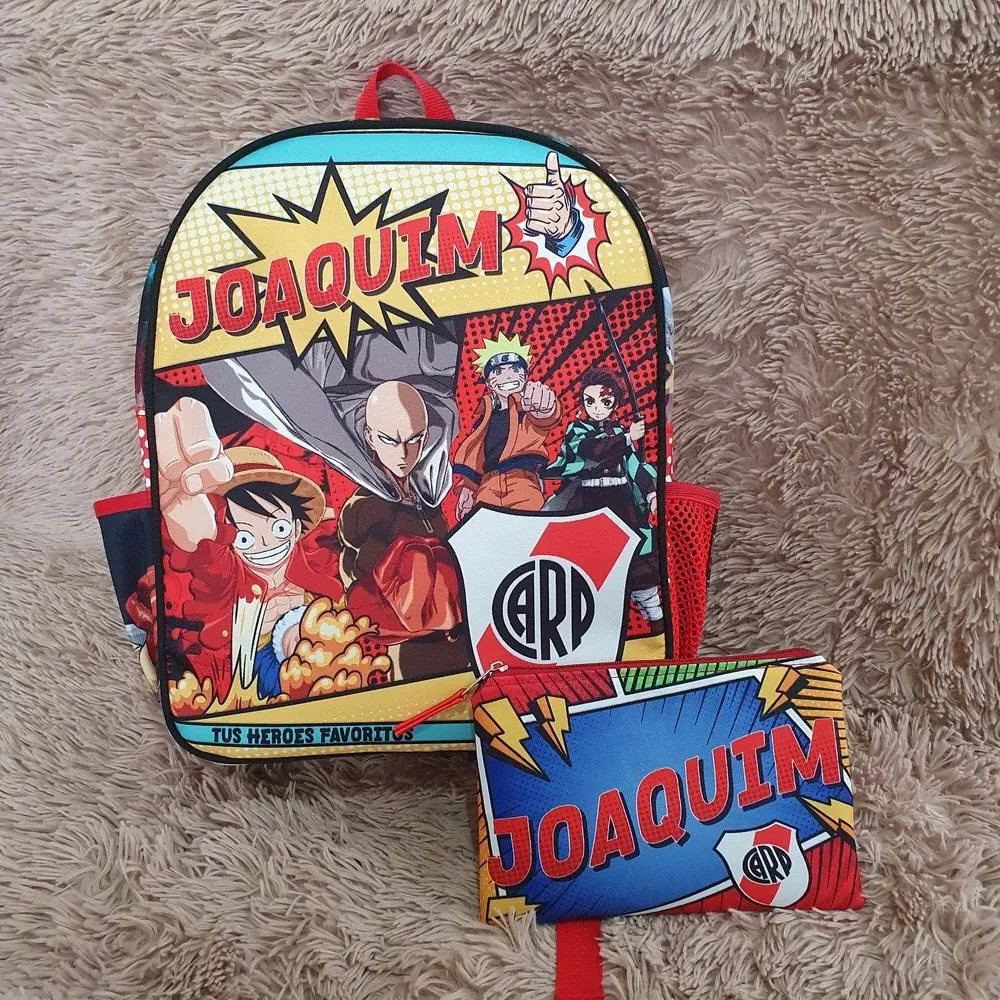 Mochila y cartuchera grande con bolsillos laterales — KAYKO
