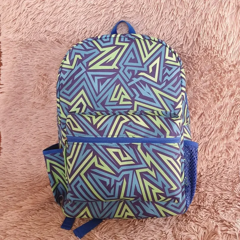 Mochila y cartuchera XL con bolsillo frontal, cordura · triángulos